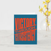 Carte Victory Through Consistency Motivational Insration (Fleur jaune)