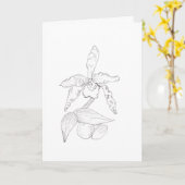 Carte Vide à l'intérieur (Fleur jaune)