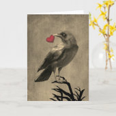 Carte Vide Crow Love (Fleur jaune)