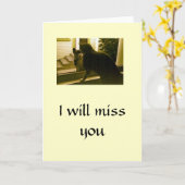 Carte - vide - Vous me manquerez (Fleur jaune)