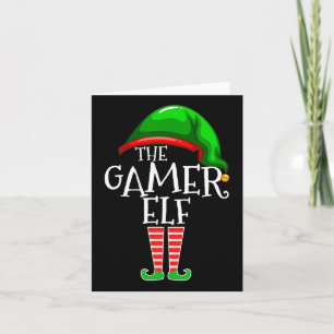 Carte Vidéo de cadeau de Noël de groupe de famille d'elf