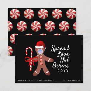 Carte Vidéo de Noël amusant pain d'épices homme salutati