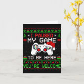 Carte Video Game Christmas Ugly Sweater Funny Gamer Gami (Fleur jaune)
