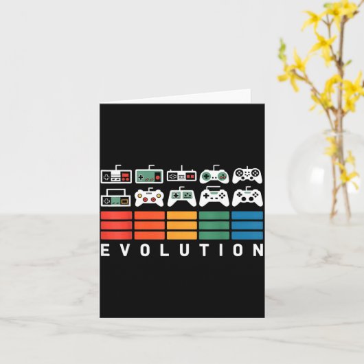 Carte Video Game Controller Evolution 80s 90s Retro Gami (Fleur jaune)