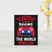 Carte Video Games Valentines Day Gamer Gaming  (Fleur jaune)