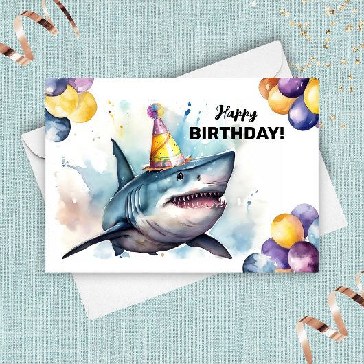Carte Vie de mer de requin Great White Marine Joyeux ann