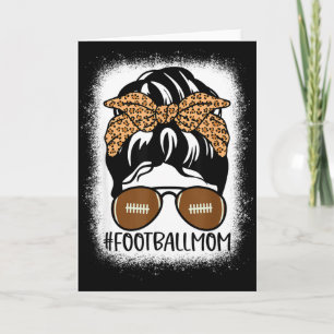 Carte Vie de mère de footballeur décolorée avec léopard 