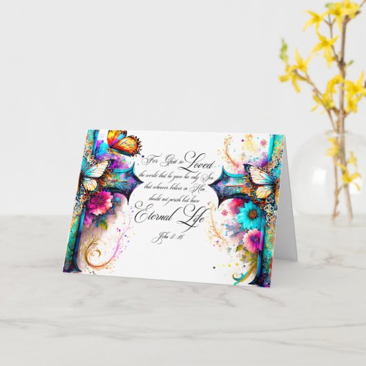 Carte Vie éternelle (Fleur jaune)