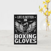 Carte Vie Meilleure Dans Les Gants De Boxe (Fleur jaune)