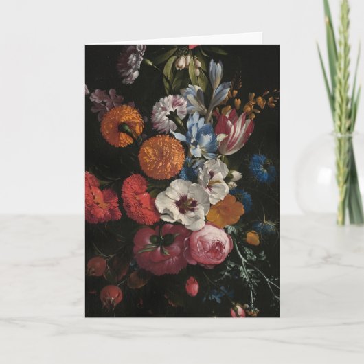 Carte Vie morte avec Bouquet de fleurs | Johan Johnsen (Devant)