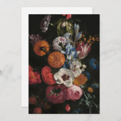 Carte Vie morte avec Bouquet de fleurs | Johan Johnsen (Devant / Derrière)