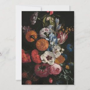 Carte Vie morte avec Bouquet de fleurs Johan Johnsen