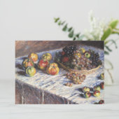 Carte Vie morte avec pommes et raisins par Claude Monet (Debout devant)
