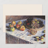 Carte Vie morte avec pommes et raisins par Claude Monet (Devant / Derrière)