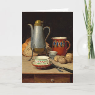 Carte Vie morte, café et pommes de terre Albert Anker
