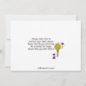 Carte Vie/Plat occupée 7"x5" (Dos)