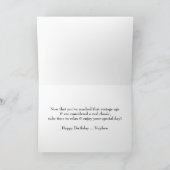 Carte Vieil anniversaire de Chevy dans le bleu pour tout (Intérieur)