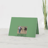 Carte Vieil anniversaire idiot de cowboy et de cheval (Dos)