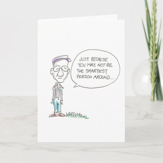 Carte Vieil homme pas intelligent (Devant)