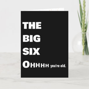 Carte Vieille 60e Humour d'anniversaire