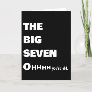 Carte Vieille 70e Humour d'anniversaire