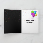 Carte Vieille 90e Humour d'anniversaire (Intérieur)