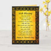 Carte Vieille bénédiction irlandaise, le jour de St (Fleur jaune)