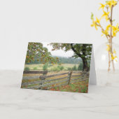 Carte Vieille Clôture Dans Une Ferme (Fleur jaune)