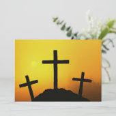 Carte Vieille Croix en bois robuste sur Calvaire Hill au (Debout devant)