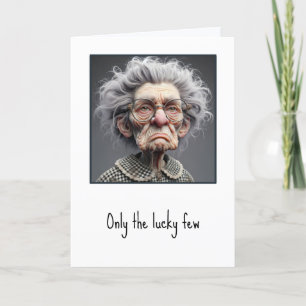 Carte Vieille Dame Cranky Obtenir Anniversaire