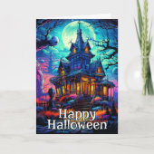 Carte Vieille Maison de l'Hantée | Bonne Halloween (Devant)