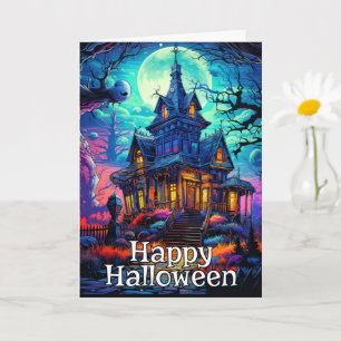 Carte Vieille Maison de l'Hantée   Bonne Halloween