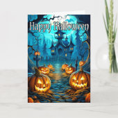 Carte Vieille Maison de l'Hantée | Bonne Halloween (Devant)