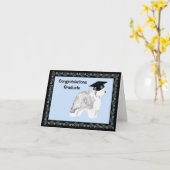 Carte Vieille obtention du diplôme anglaise de chien de (Fleur jaune)