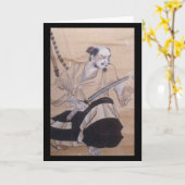 Carte Vieille peinture samouraï japonaise (Fleur jaune)