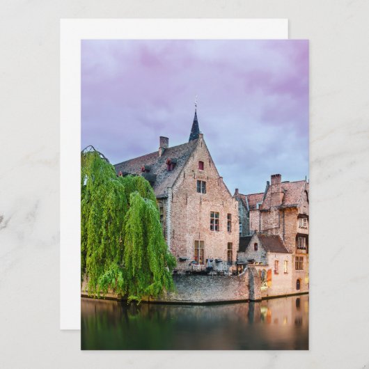 Carte Vieille ville de Bruges et tour du Beffroi (Devant / Derrière)