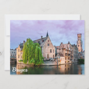Carte Vieille ville de Bruges et tour du Beffroi