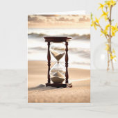 Carte Vieillir Anniversaire Sand Timer (Fleur jaune)