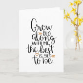 Carte Vieillir avec moi, le meilleur reste à faire (Fleur jaune)