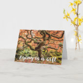 Carte Vieillir est un âge cadeau positif avec arbre (Fleur jaune)