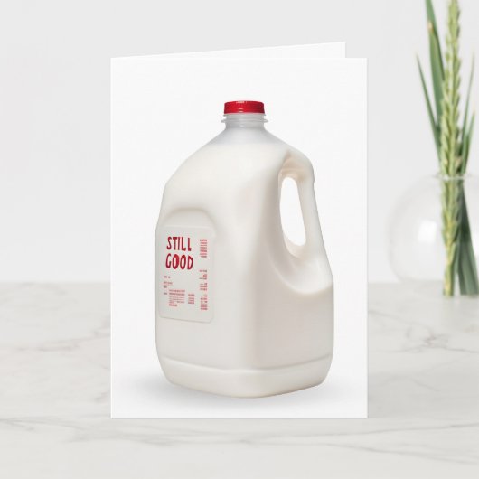 Carte Vieillir Humour Gallon de lait (Devant)