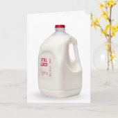 Carte Vieillir Humour Gallon de lait (Fleur jaune)