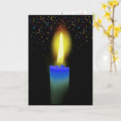 Carte Vieillir la bougie d'anniversaire (Fleur jaune)