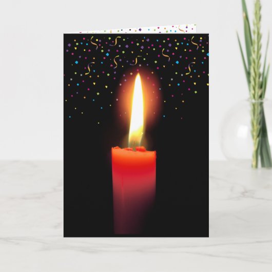 Carte Vieillir la bougie d'anniversaire (Devant)