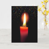 Carte Vieillir la bougie d'anniversaire (Fleur jaune)