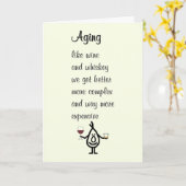 Carte Vieillir Un Poème D'Anniversaire Drôle (Fleur jaune)