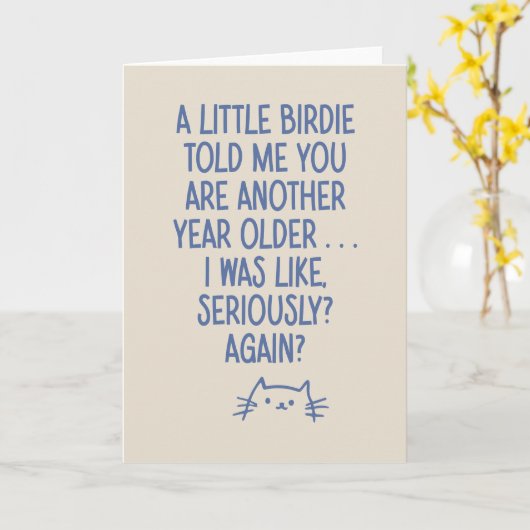 Carte Vieillissement amusant Obtenir plus ancien Devis A (Fleur jaune)