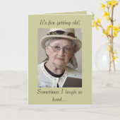 Carte Vieillissement amusant Vieillir (Fleur jaune)
