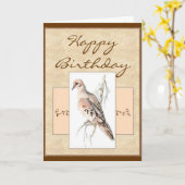 Carte Vierge à l'intérieur de la colombe de deuil, de la (Fleur jaune)