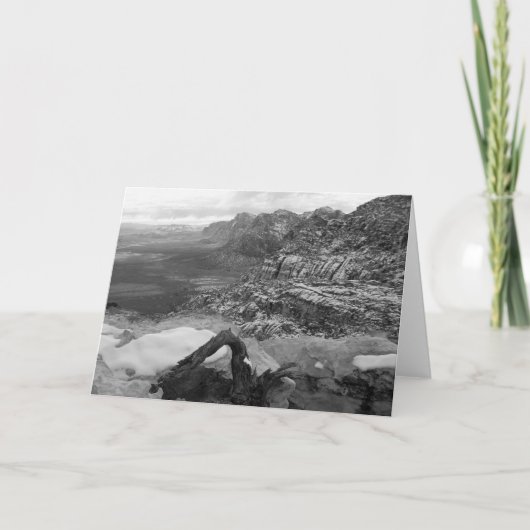 Carte Vierge à l'intérieur de Red Rock Canyon Winter B&W (Devant)